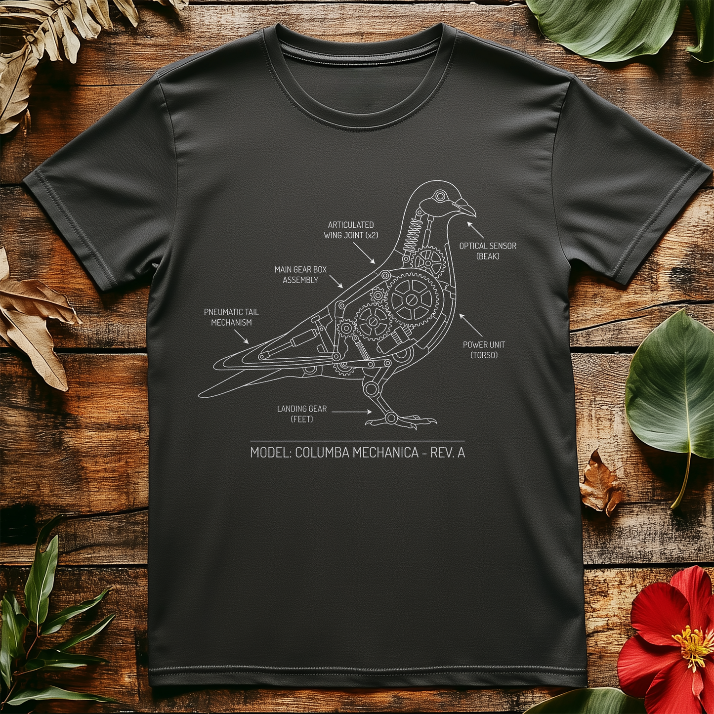 Pigeon Blueprint T Shirt
