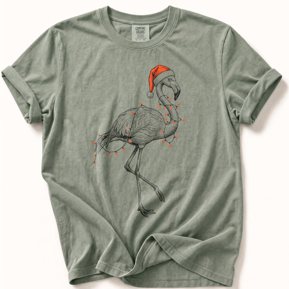 Tangled Lights Flamingo Comfort Colors® Tee