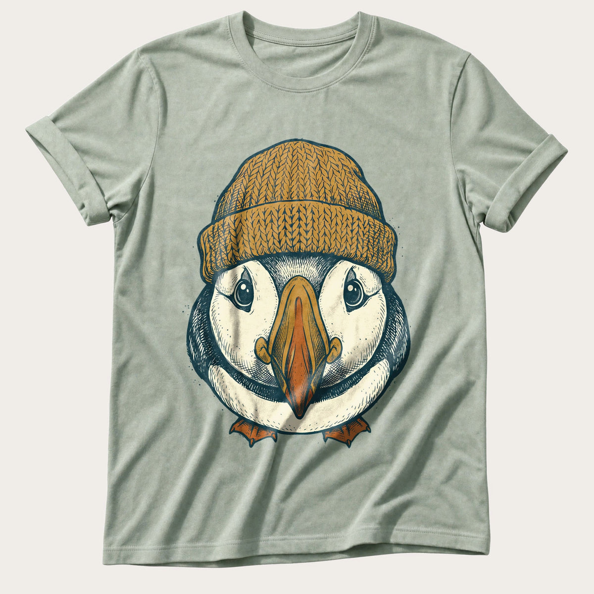 Beanie Puffin 6 — Bay Comfort Colors tee