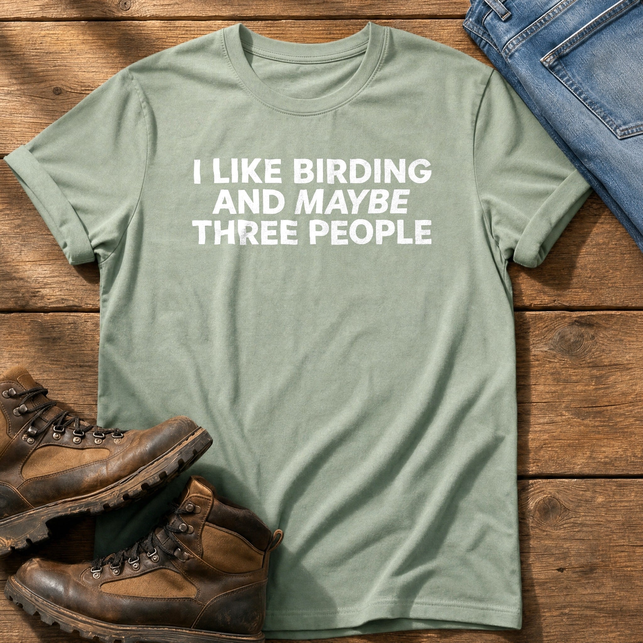 Birding And Maybe 3 People — Bay Comfort Colors tee