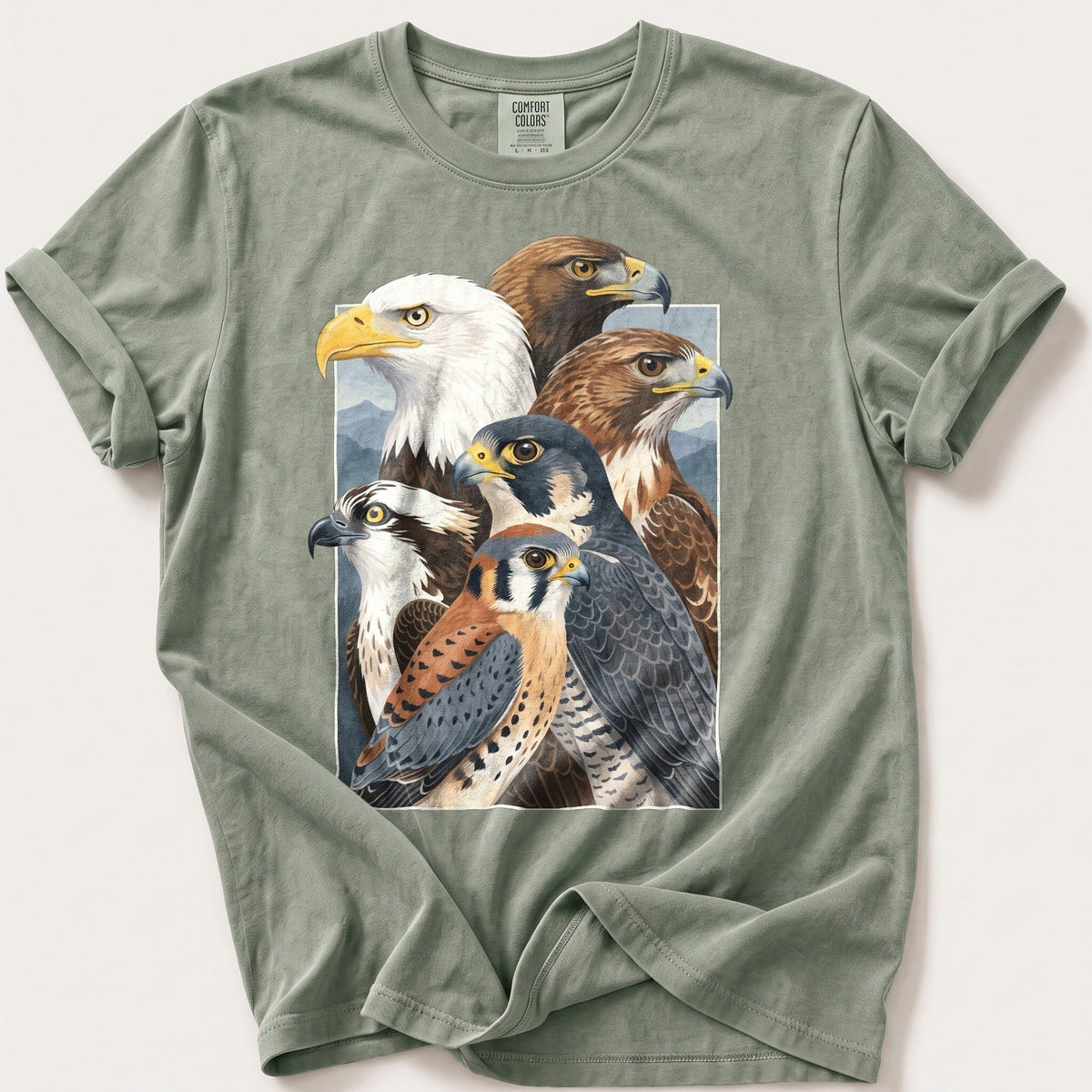 Birds Of Prey Breeds 33 — Bay Comfort Colors tee