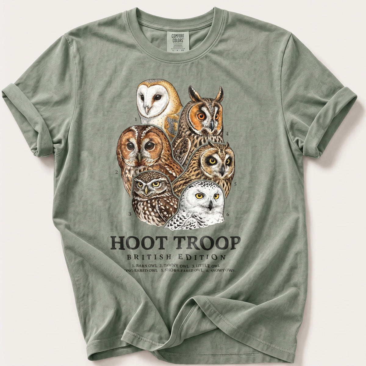 British Hoot Troop — Bay Comfort Colors tee