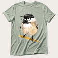 Chickadee In Glasses — Bay Comfort Colors tee