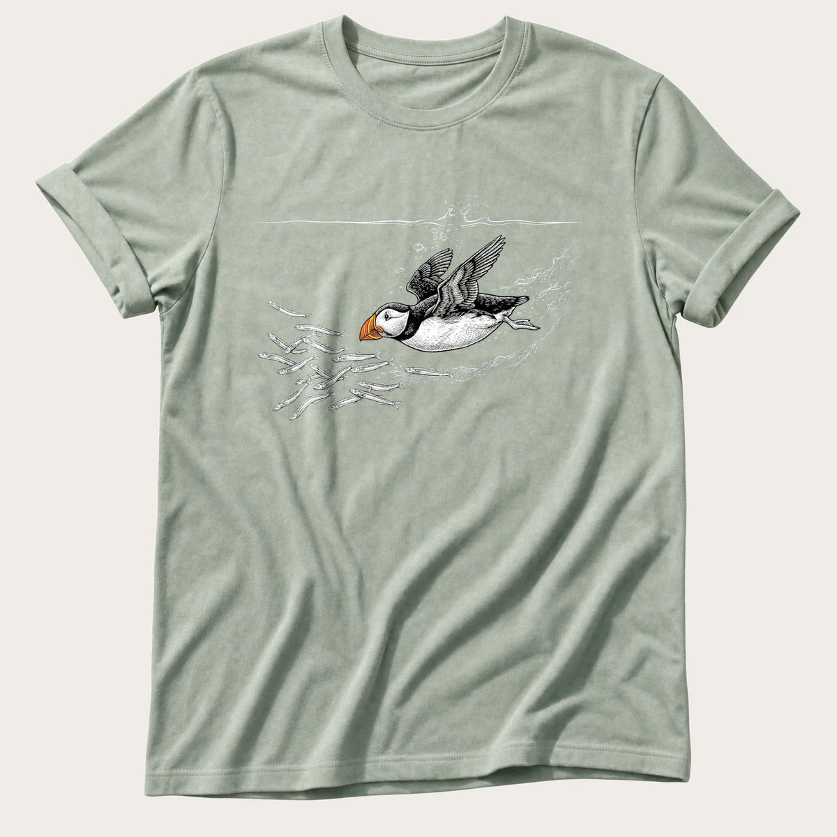 Diving Puffin — Bay Comfort Colors tee