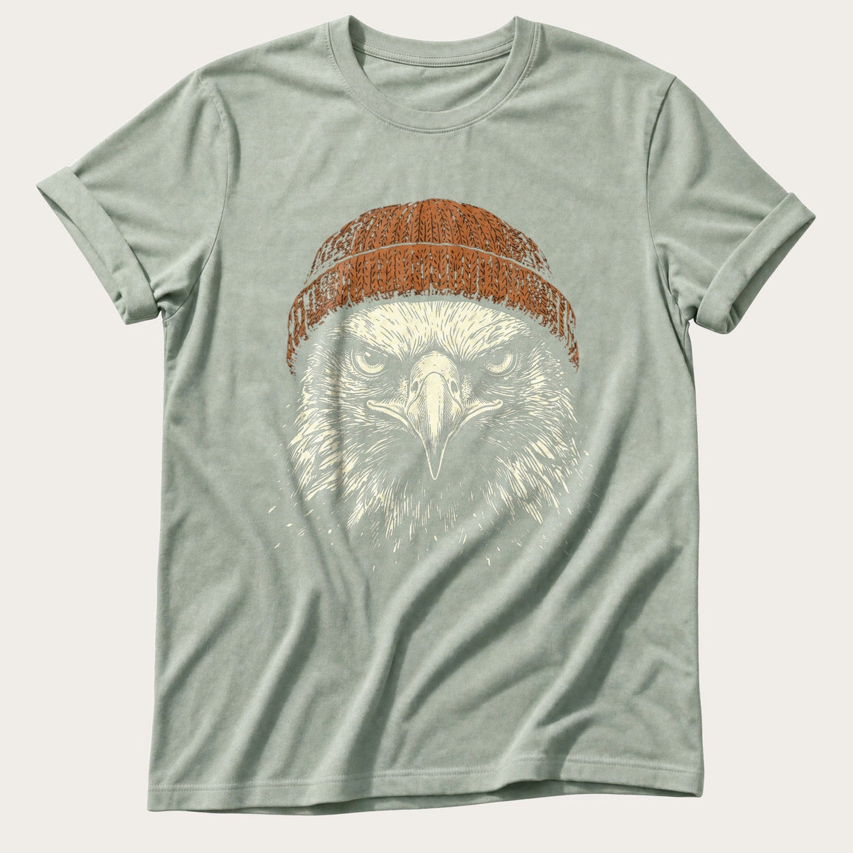 Eagle Beanie 55 — Bay Comfort Colors tee