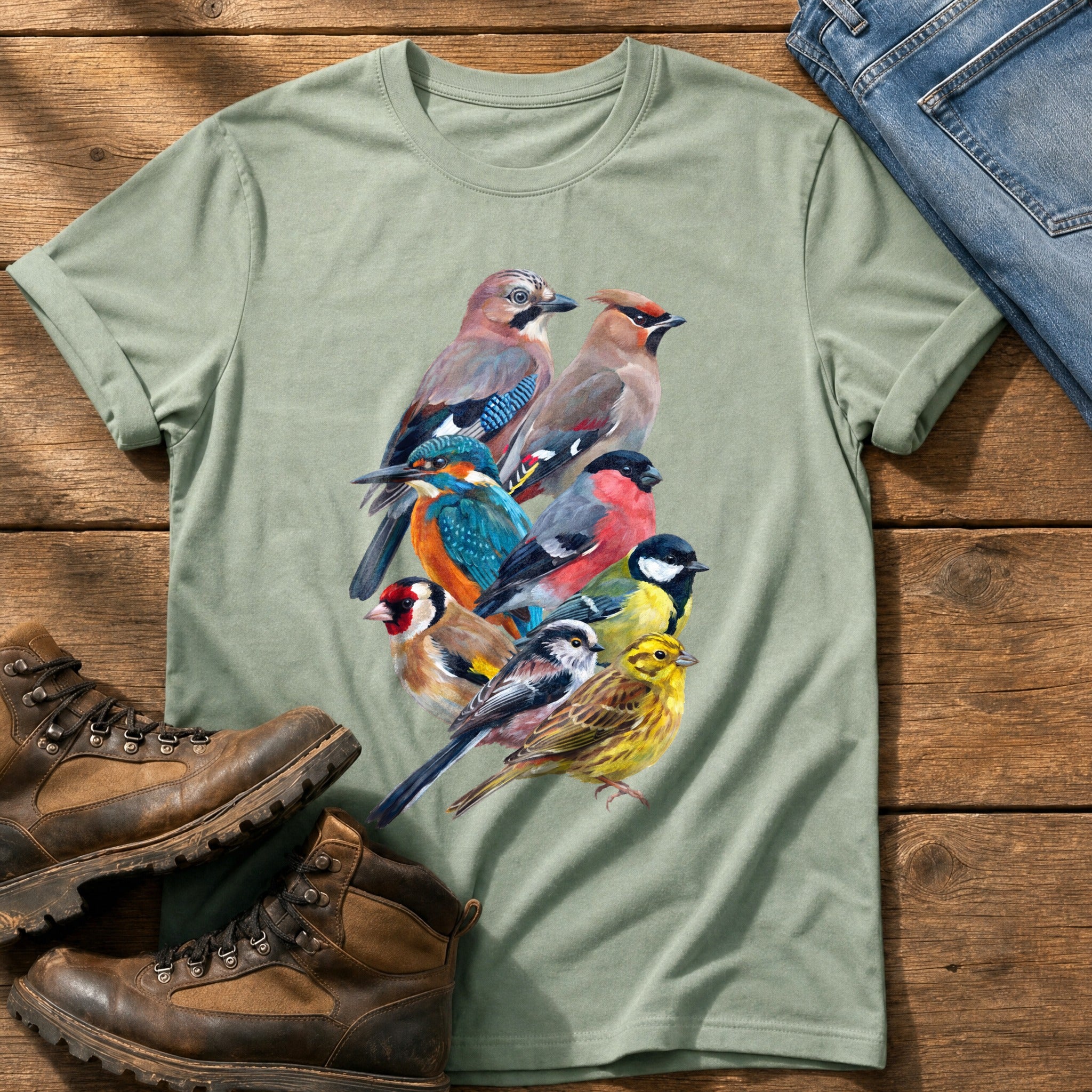 Garden Birds Of Britain — Bay Comfort Colors tee