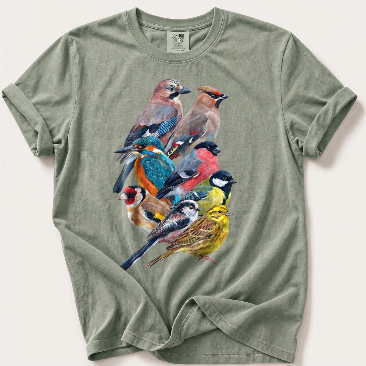 Garden Birds Of Britain — Bay Comfort Colors tee