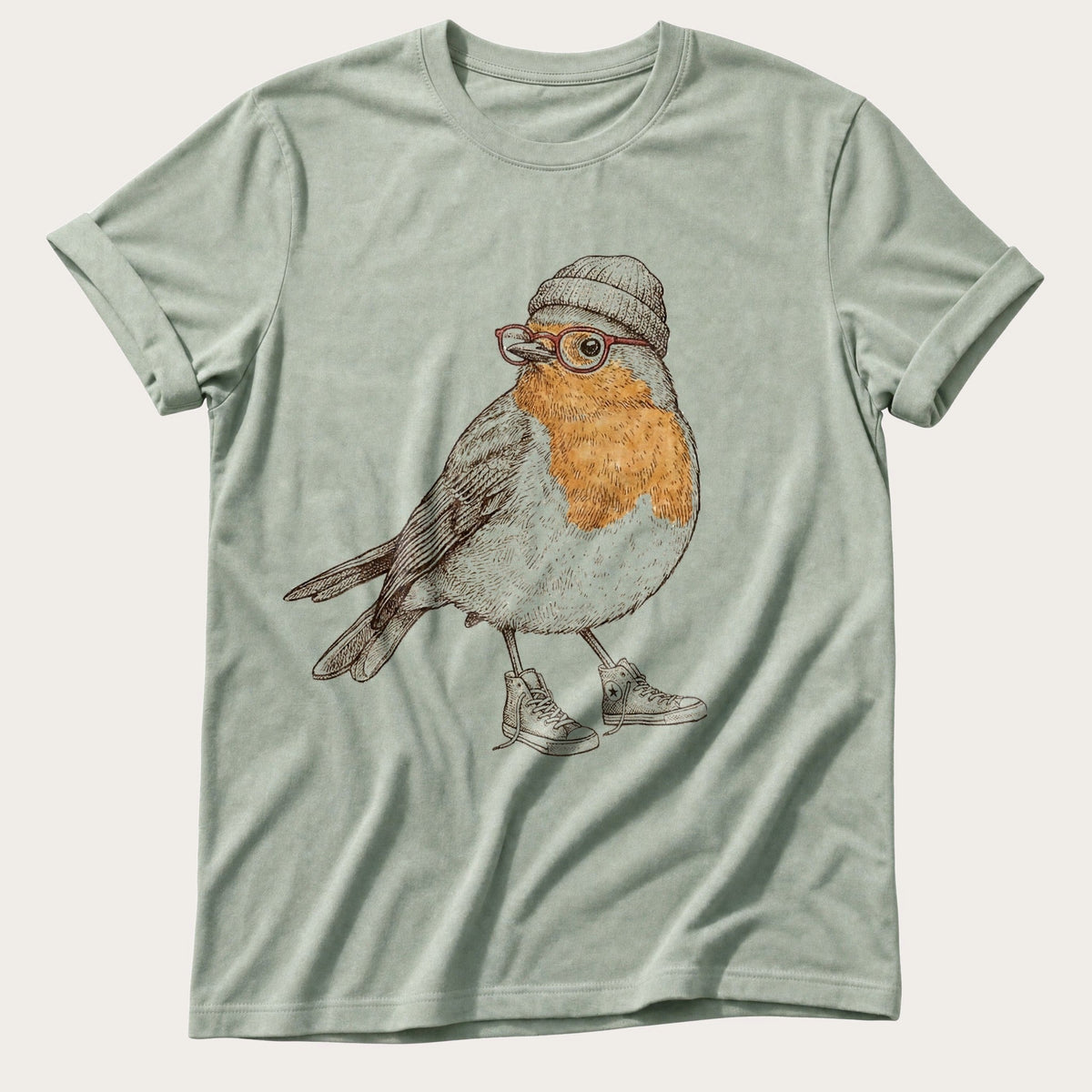 Hipster Robin 12 — Bay Comfort Colors tee