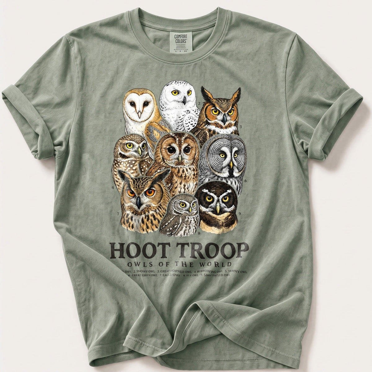 Hoot Troop — Bay Comfort Colors tee
