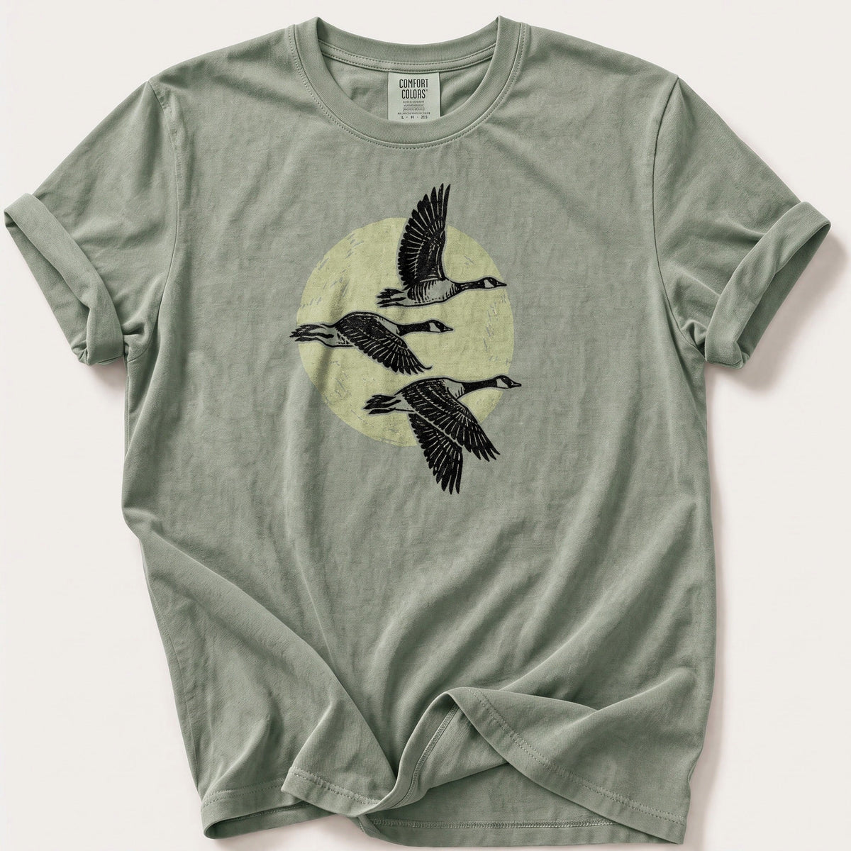 Moonrise Geese — Bay Comfort Colors tee