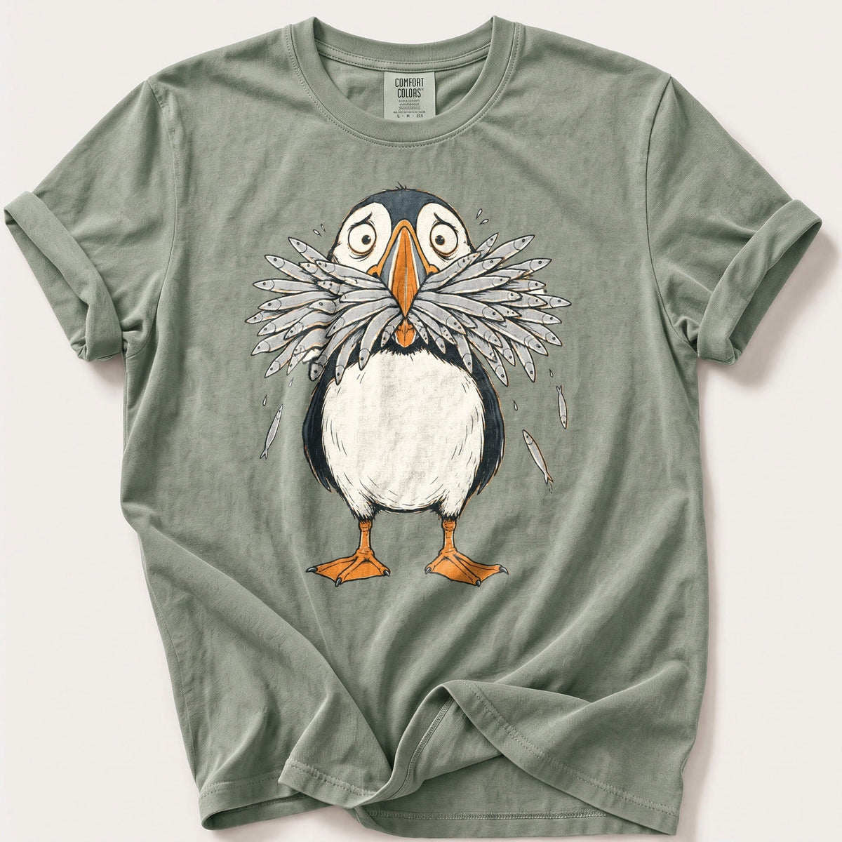 Mouthful Of Sardines — Bay Comfort Colors tee