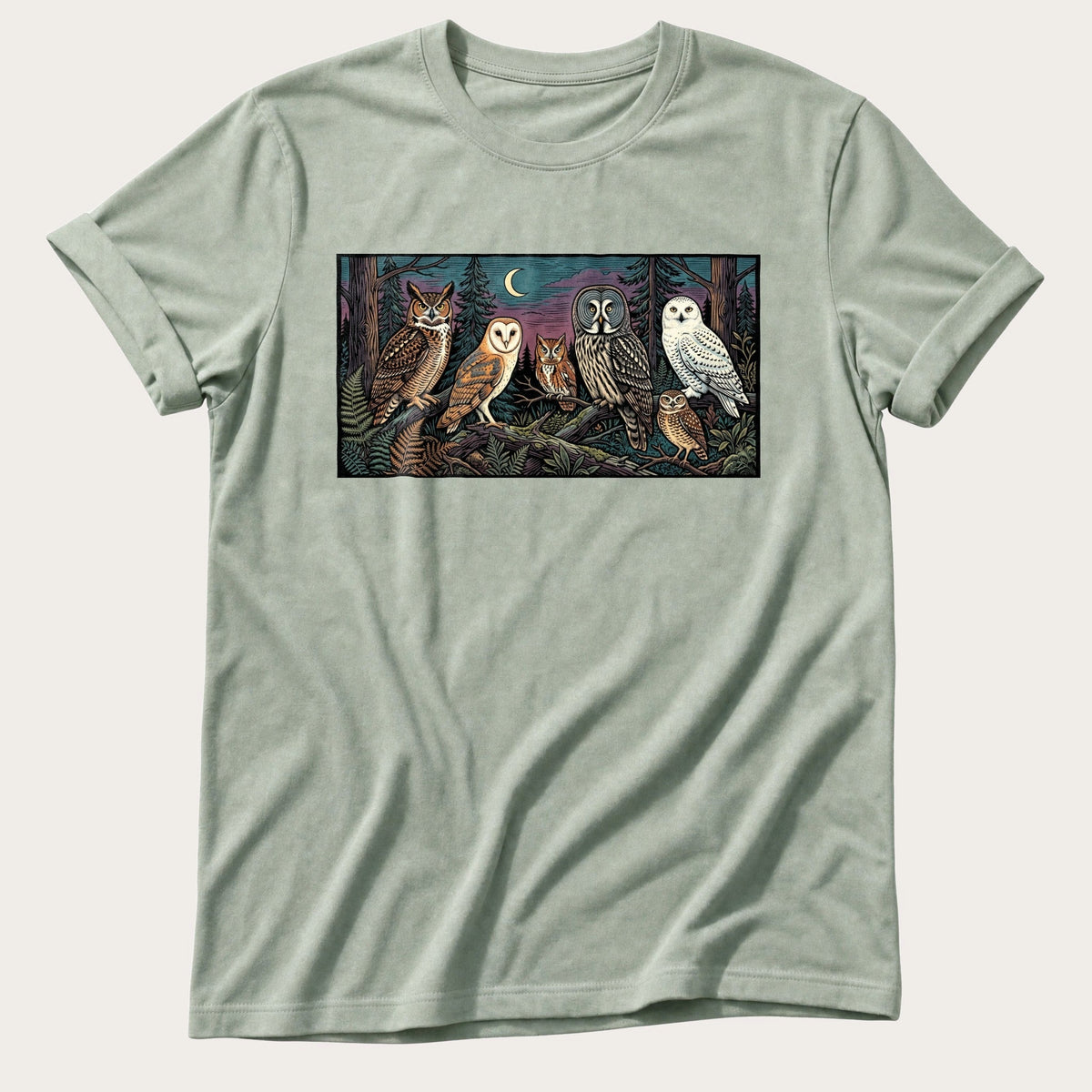 Owl species — Bay Comfort Colors tee