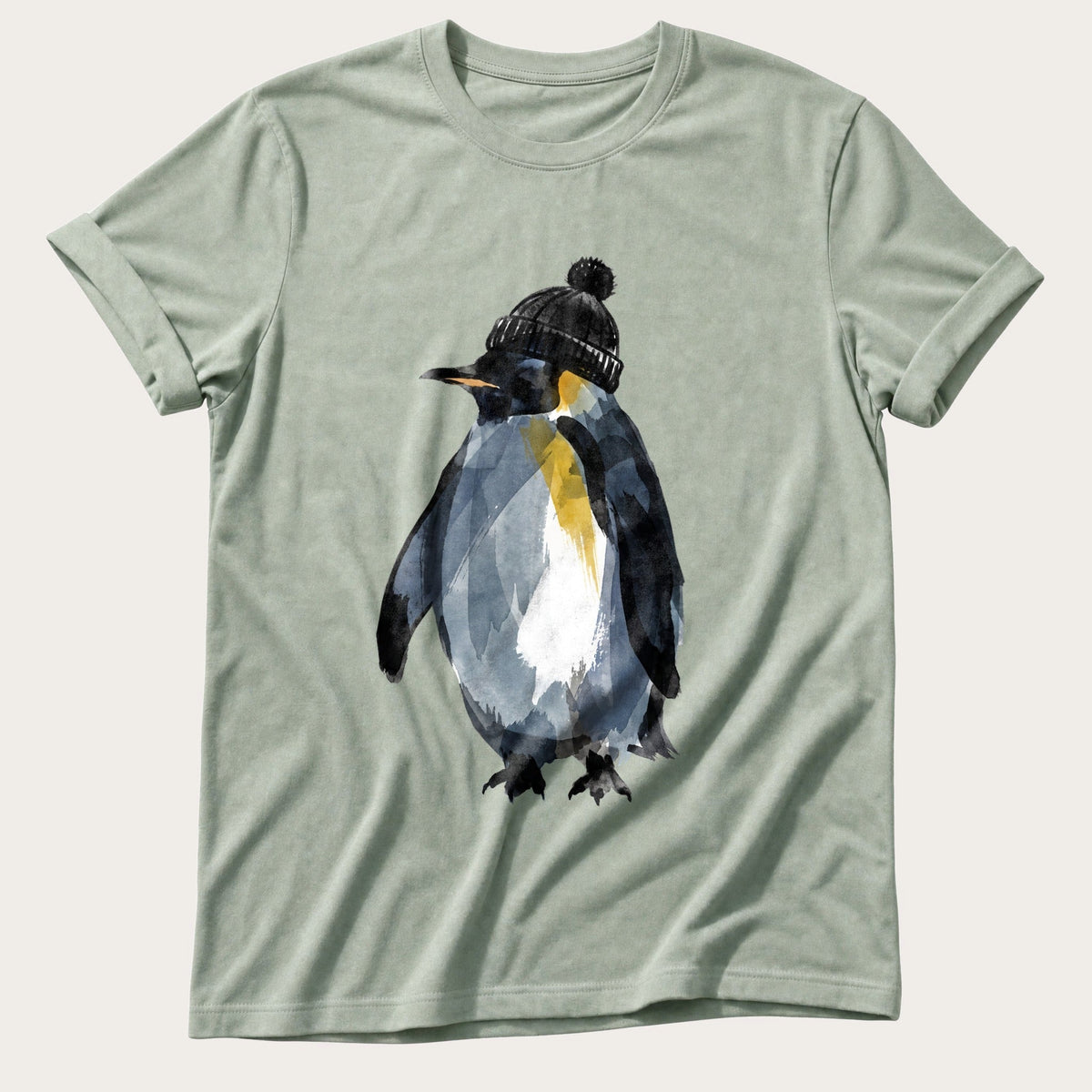 Penguin In A Bobble Hat — Bay Comfort Colors tee