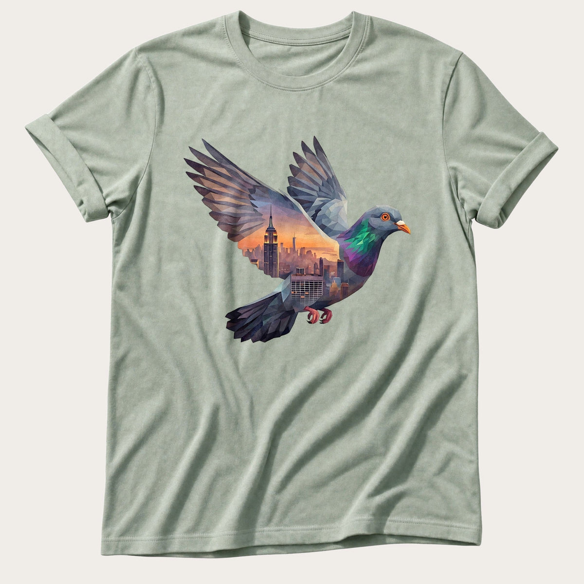 Pigeon Skyline — Bay Comfort Colors tee