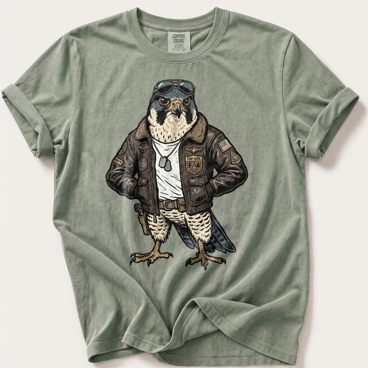 Pilot Hawk — Bay Comfort Colors tee