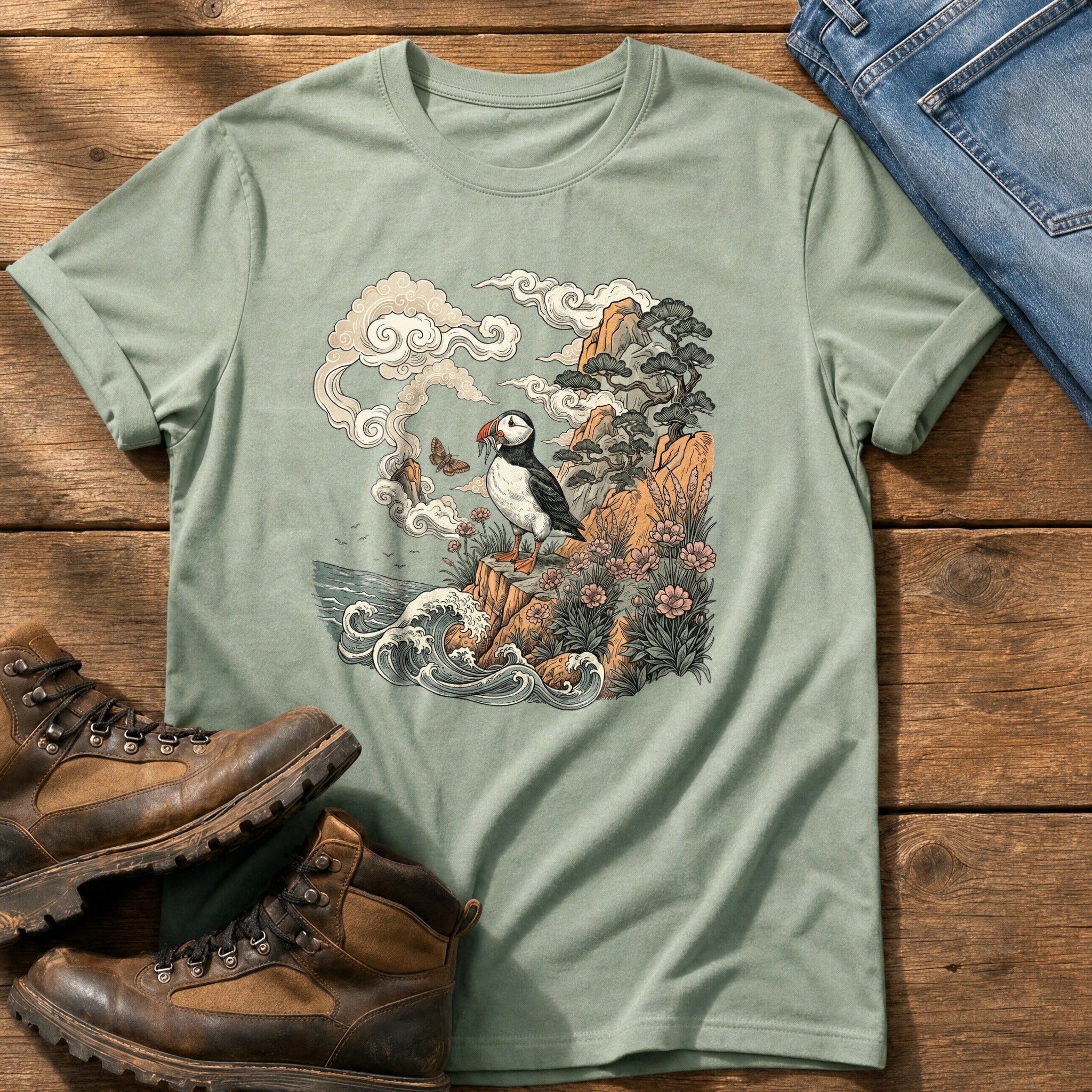 Puffin Cliff Murul 7 — Bay Comfort Colors tee