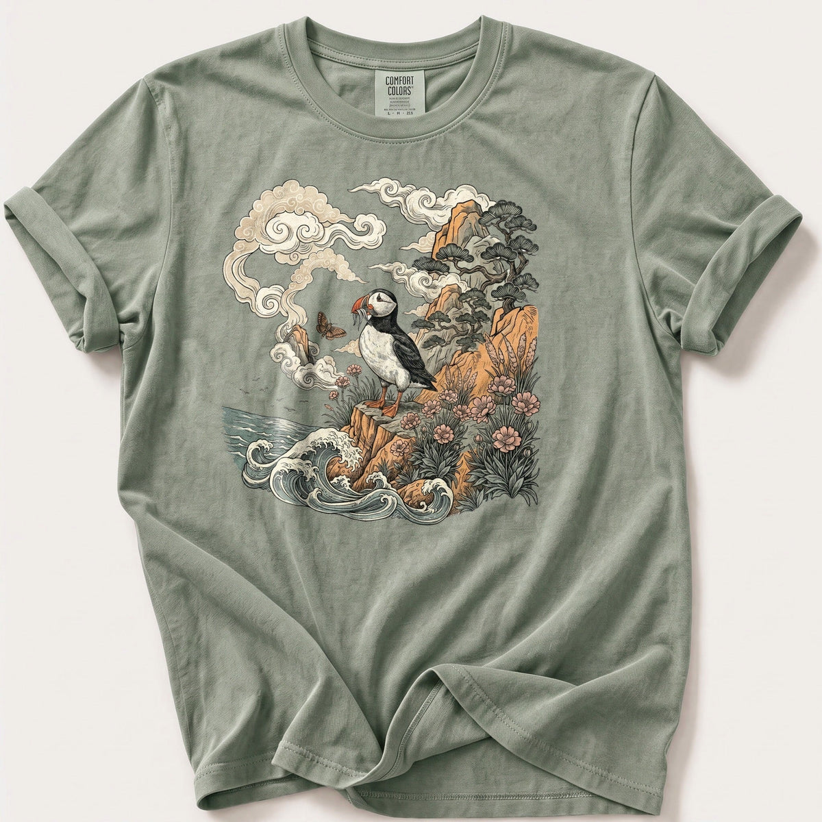 Puffin Cliff Murul 7 — Bay Comfort Colors tee