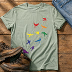 Rainbow birds — Bay Comfort Colors tee