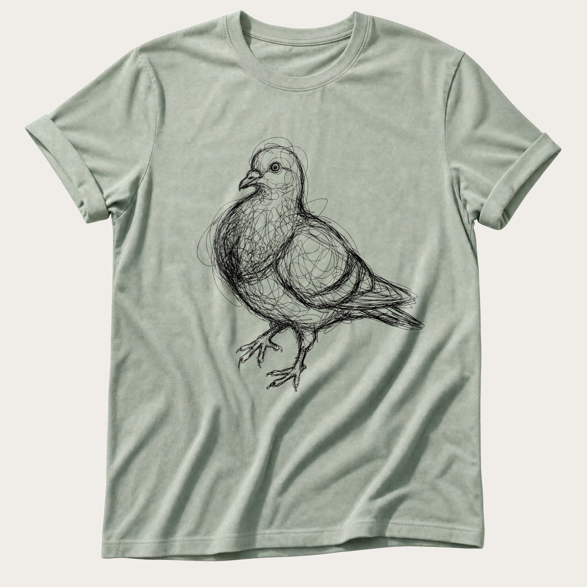 Scribble Pigeon — Bay Comfort Colors tee