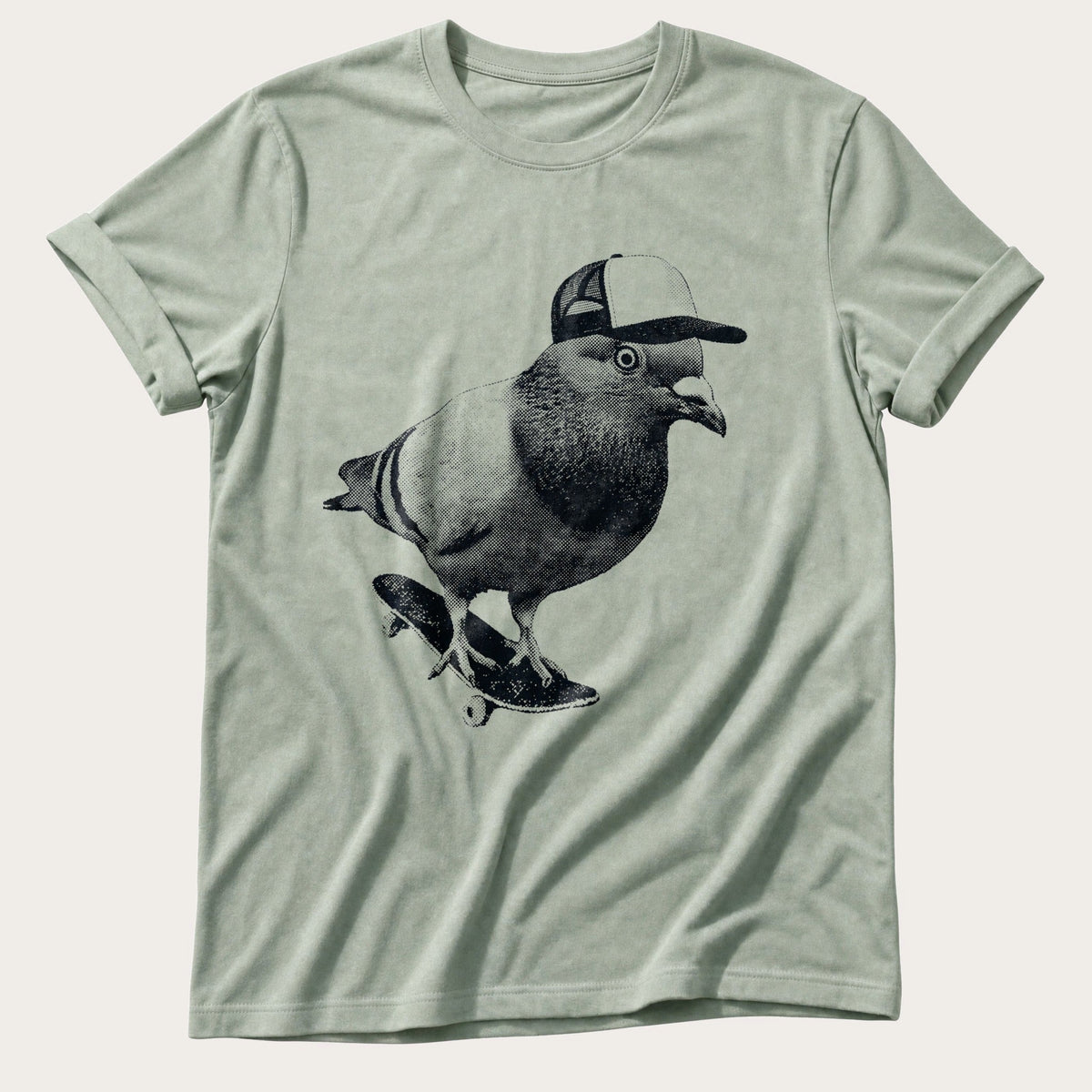 Skater Pigeon — Bay Comfort Colors tee