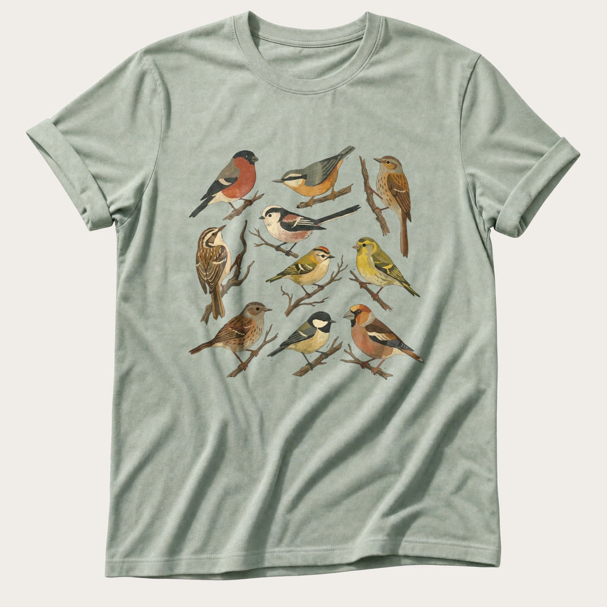 Small Wild Bird Flock — Bay Comfort Colors tee