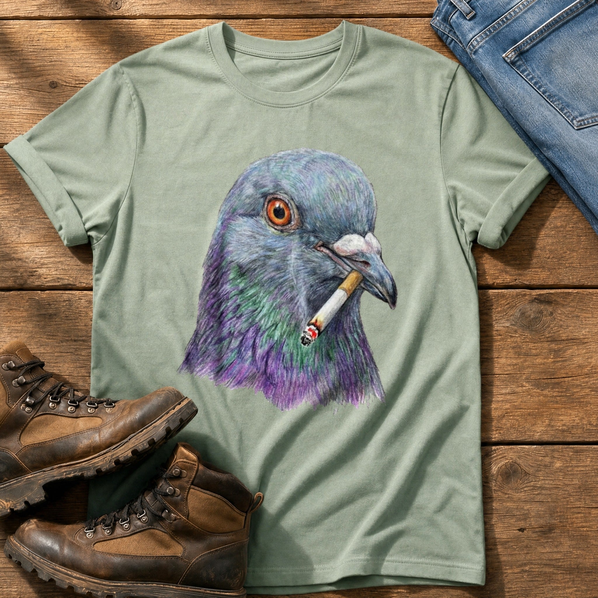 Smoking Pigeon 22 — Bay Comfort Colors tee