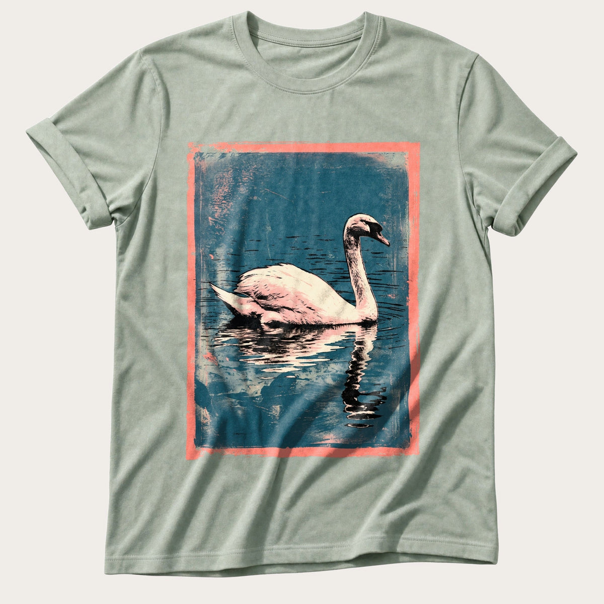 Swan On Still Water — Bay Comfort Colors tee