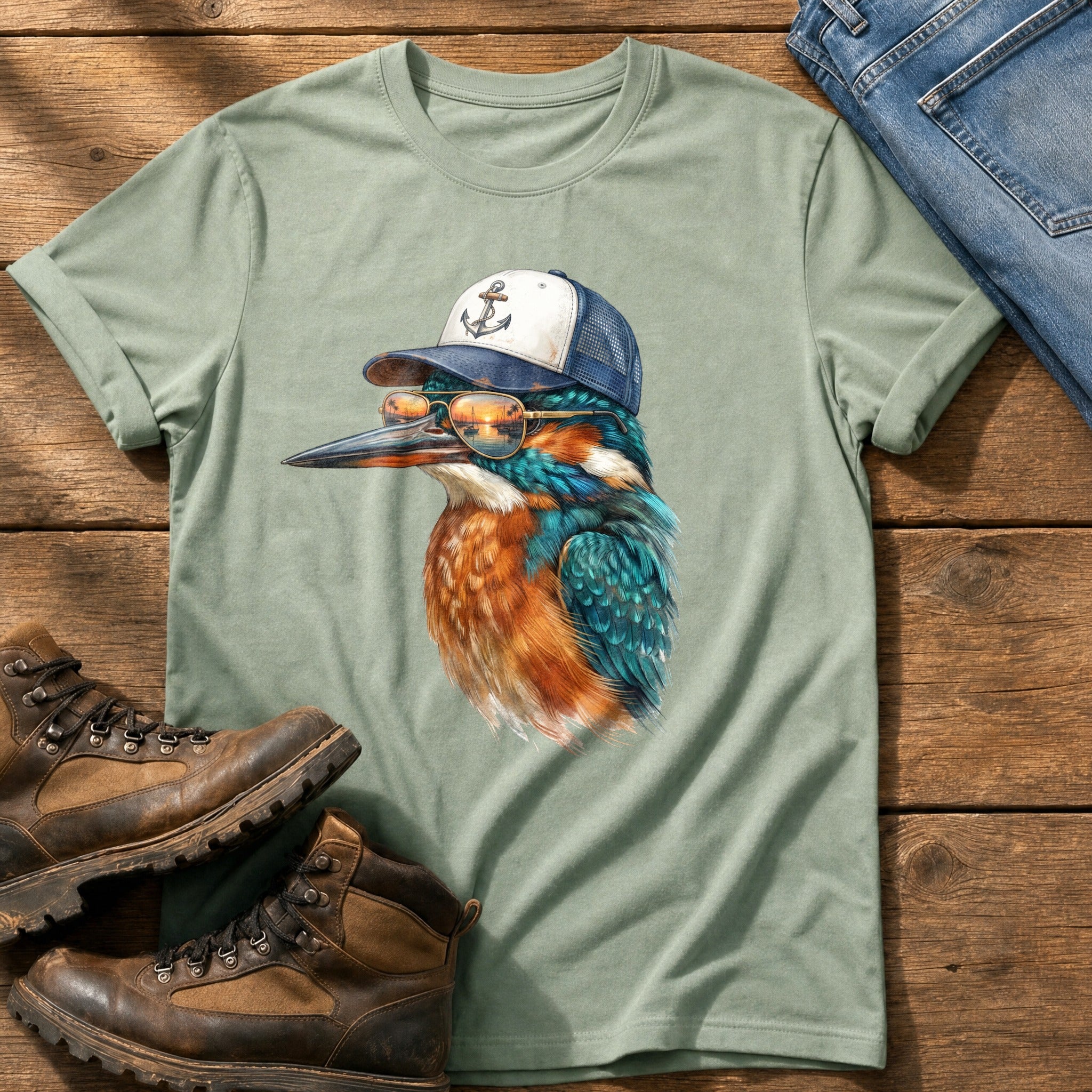Trucker Fisher 3 — Bay Comfort Colors tee