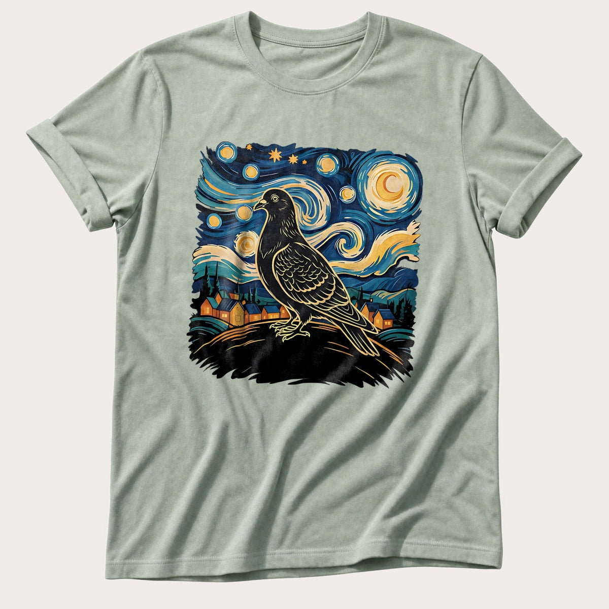 Van Gough Pigeon — Bay Comfort Colors tee