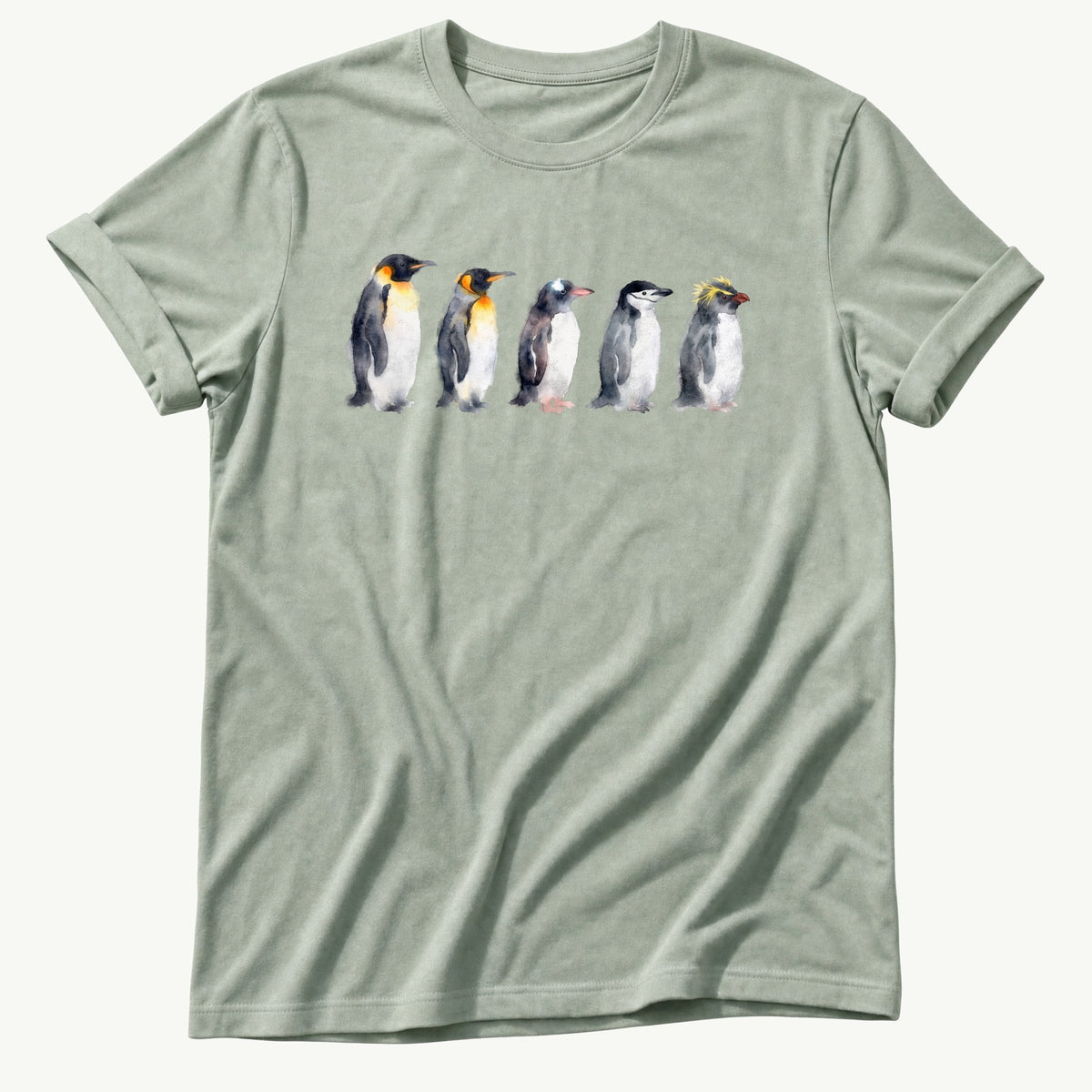 watercolour-penguins — Bay Comfort Colors tee
