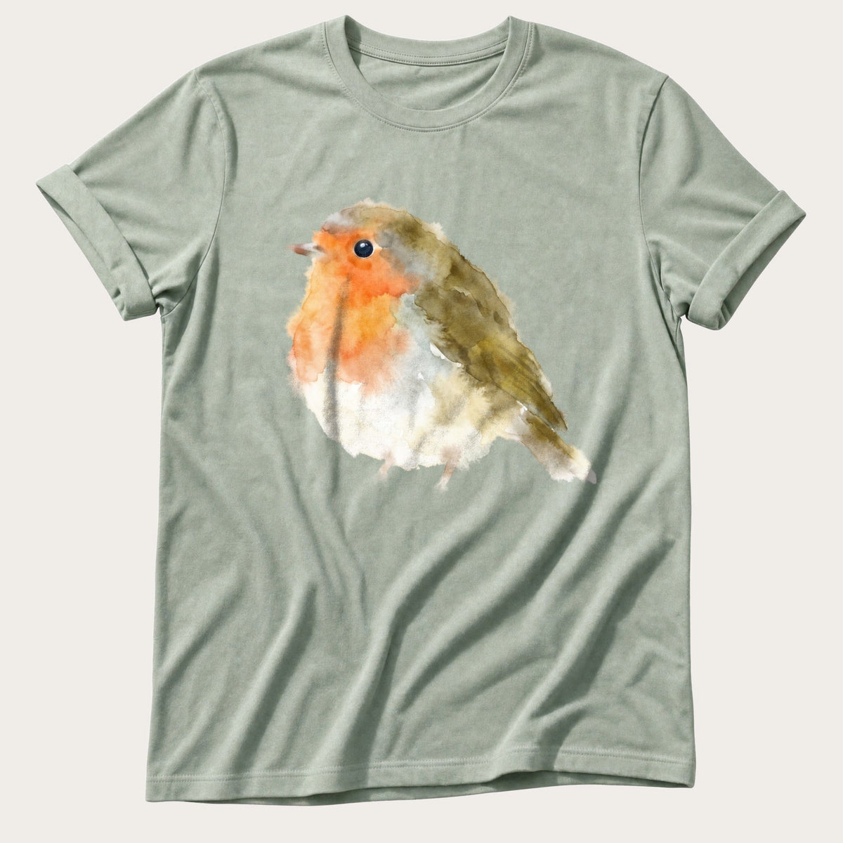 Watercolour Robin — Bay Comfort Colors tee