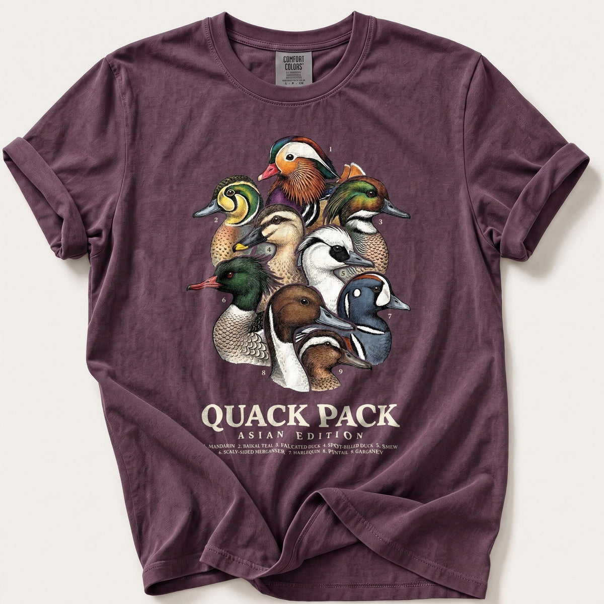 Asian Quack Pack — Berry Comfort Colors tee
