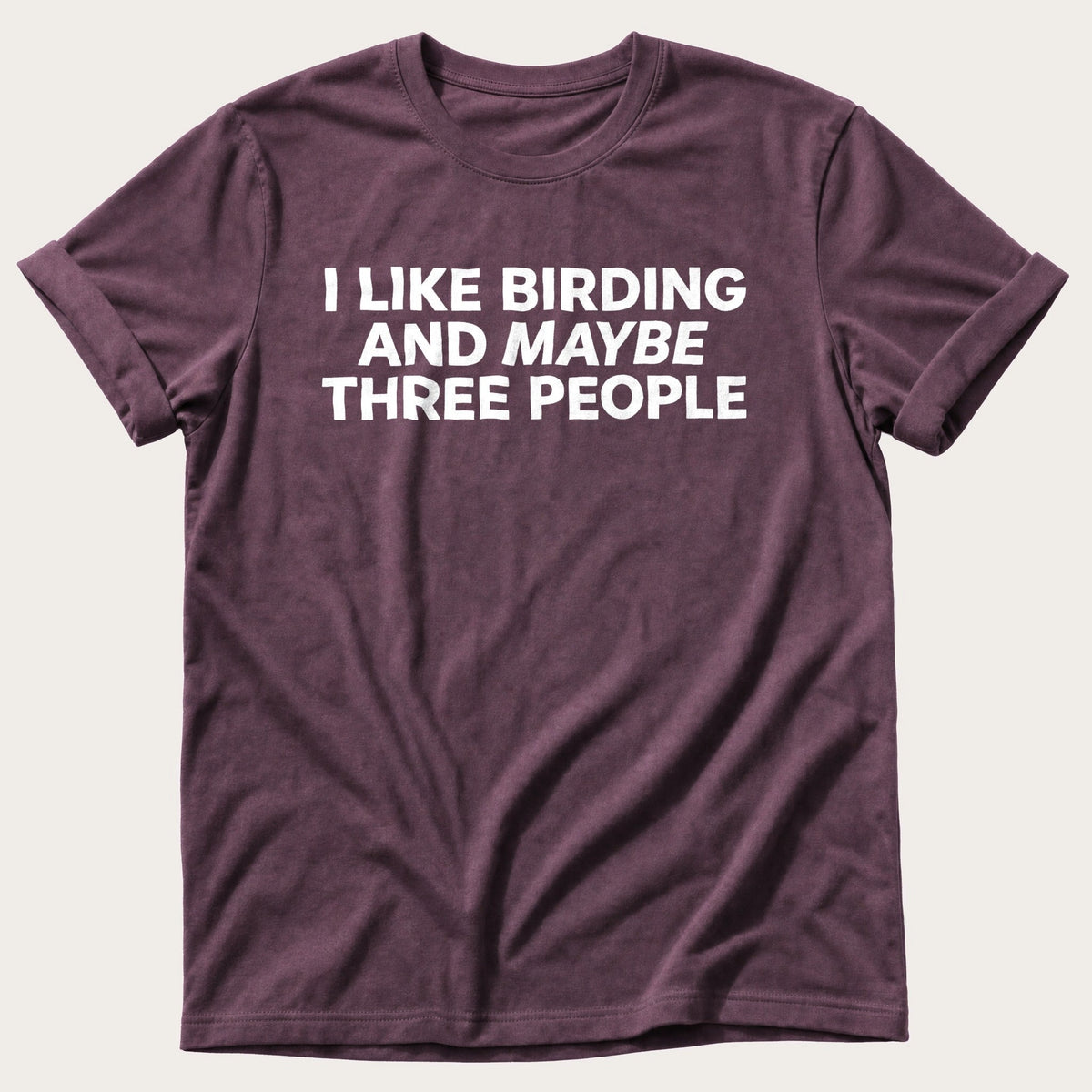 Birding And Maybe 3 People — Berry Comfort Colors tee