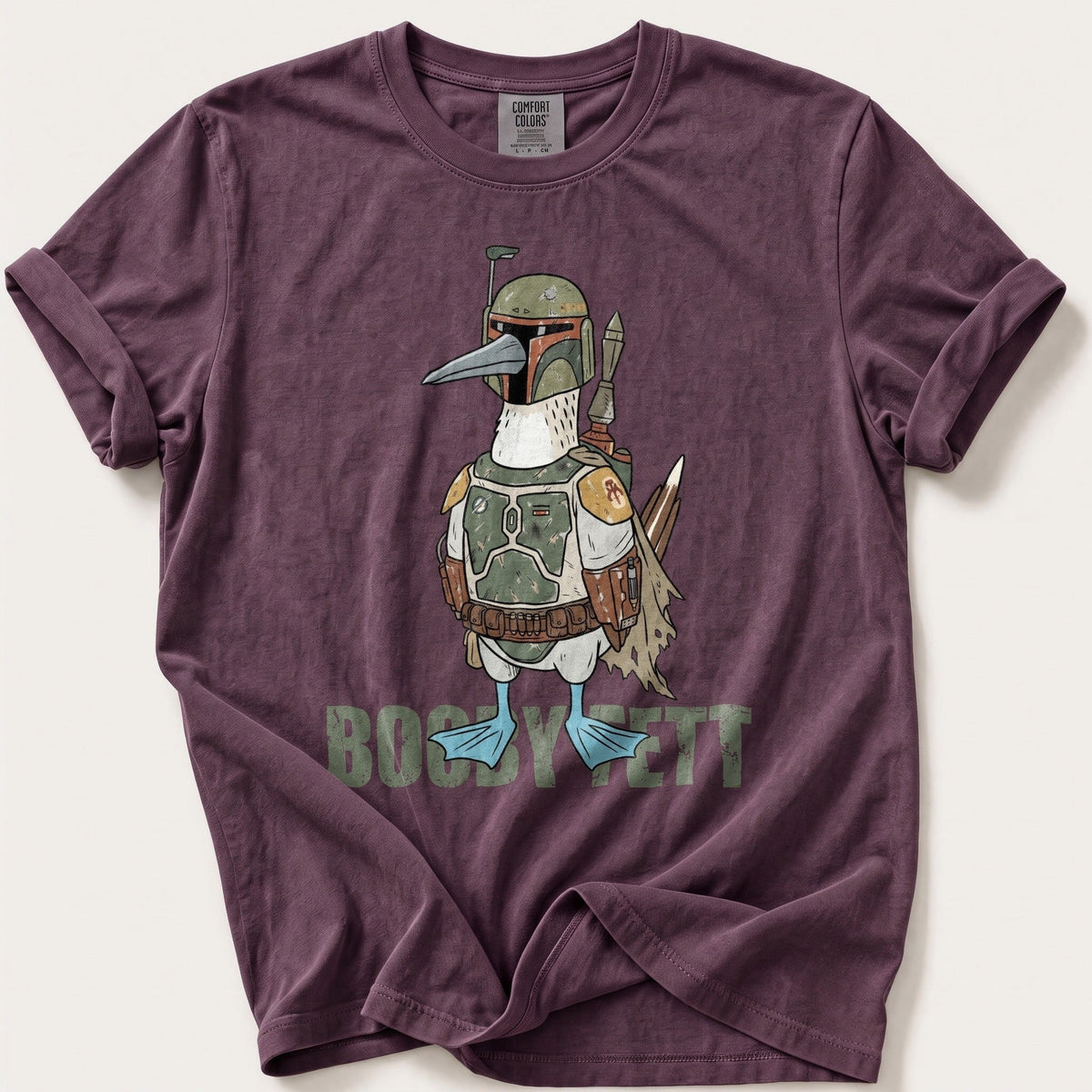 Booby Bounty Hunter — Berry Comfort Colors tee