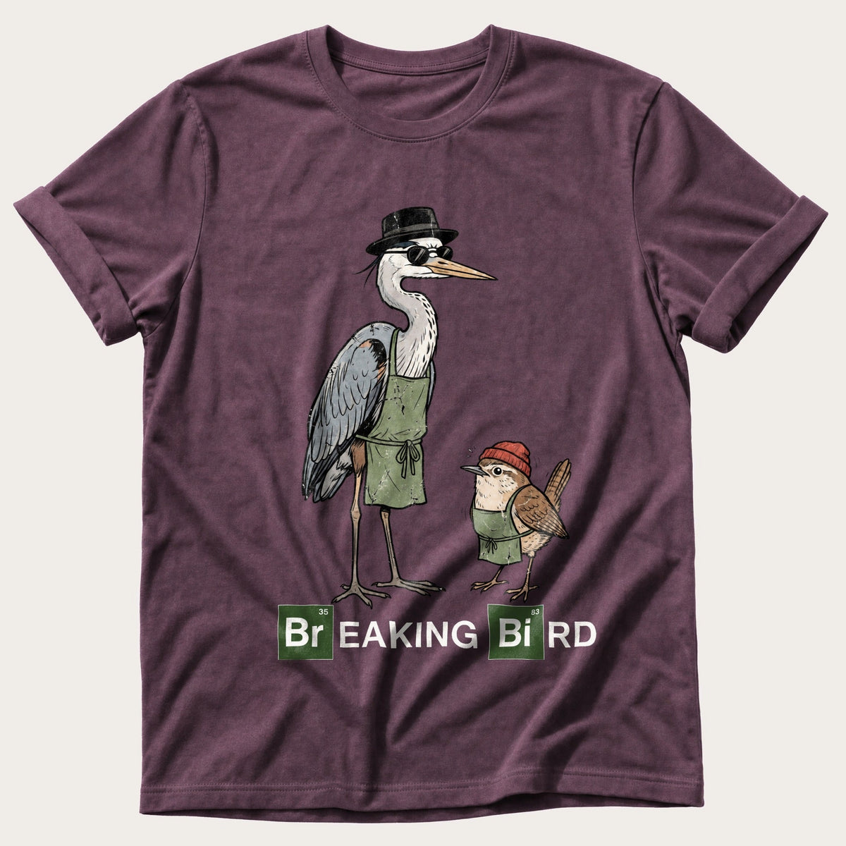 Breaking Bird — Berry Comfort Colors tee