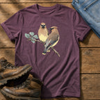 Cedar Waxwing On A Branch — Berry Comfort Colors tee