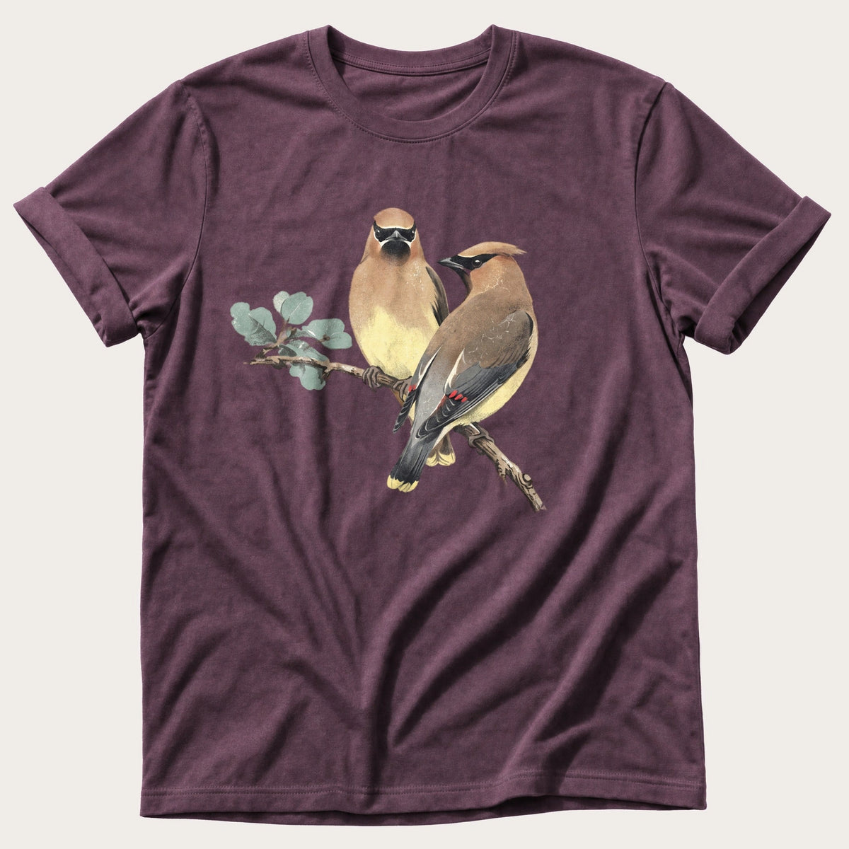Cedar Waxwing — Berry Comfort Colors tee