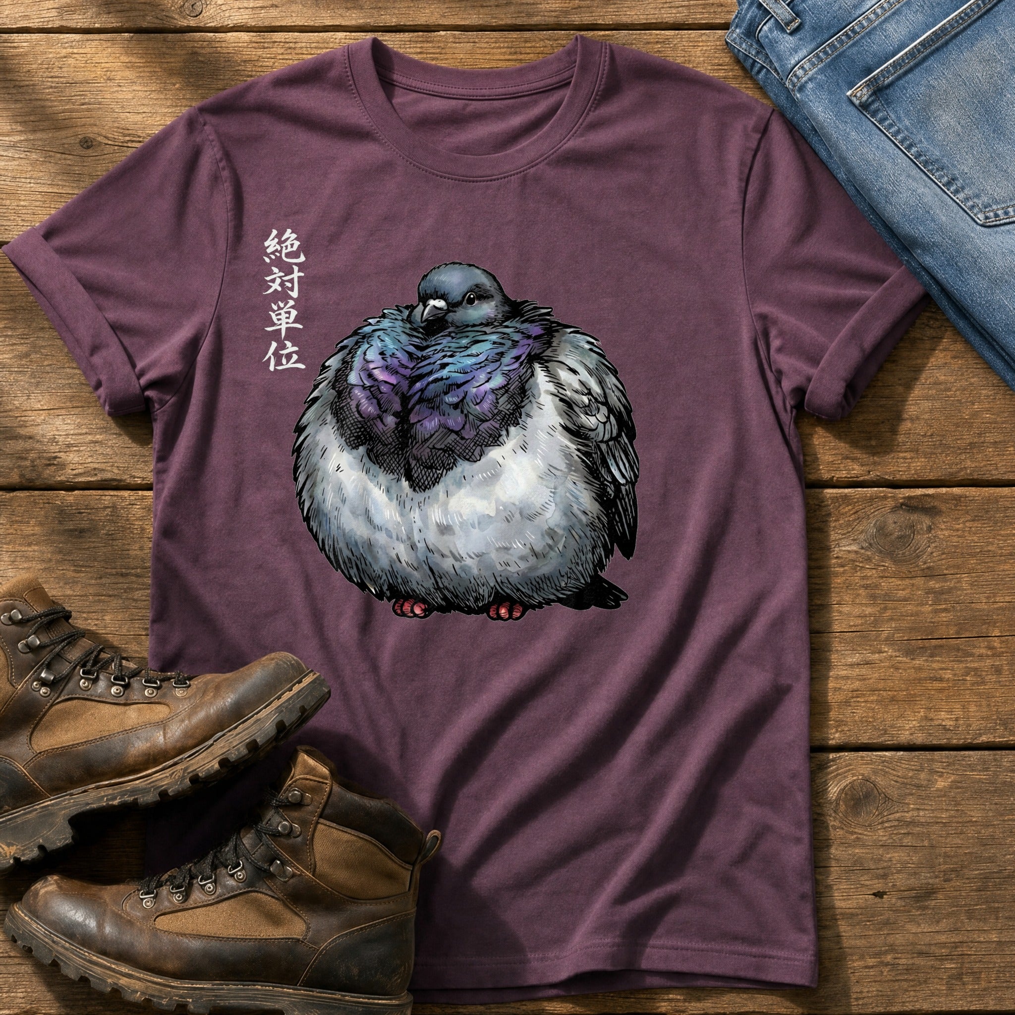 Chunky Pigeon — Berry Comfort Colors tee
