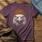 Eagle Beanie 55 — Berry Comfort Colors tee