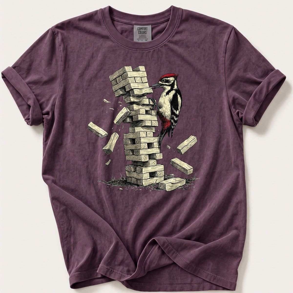 Jenga Champion — Berry Comfort Colors tee