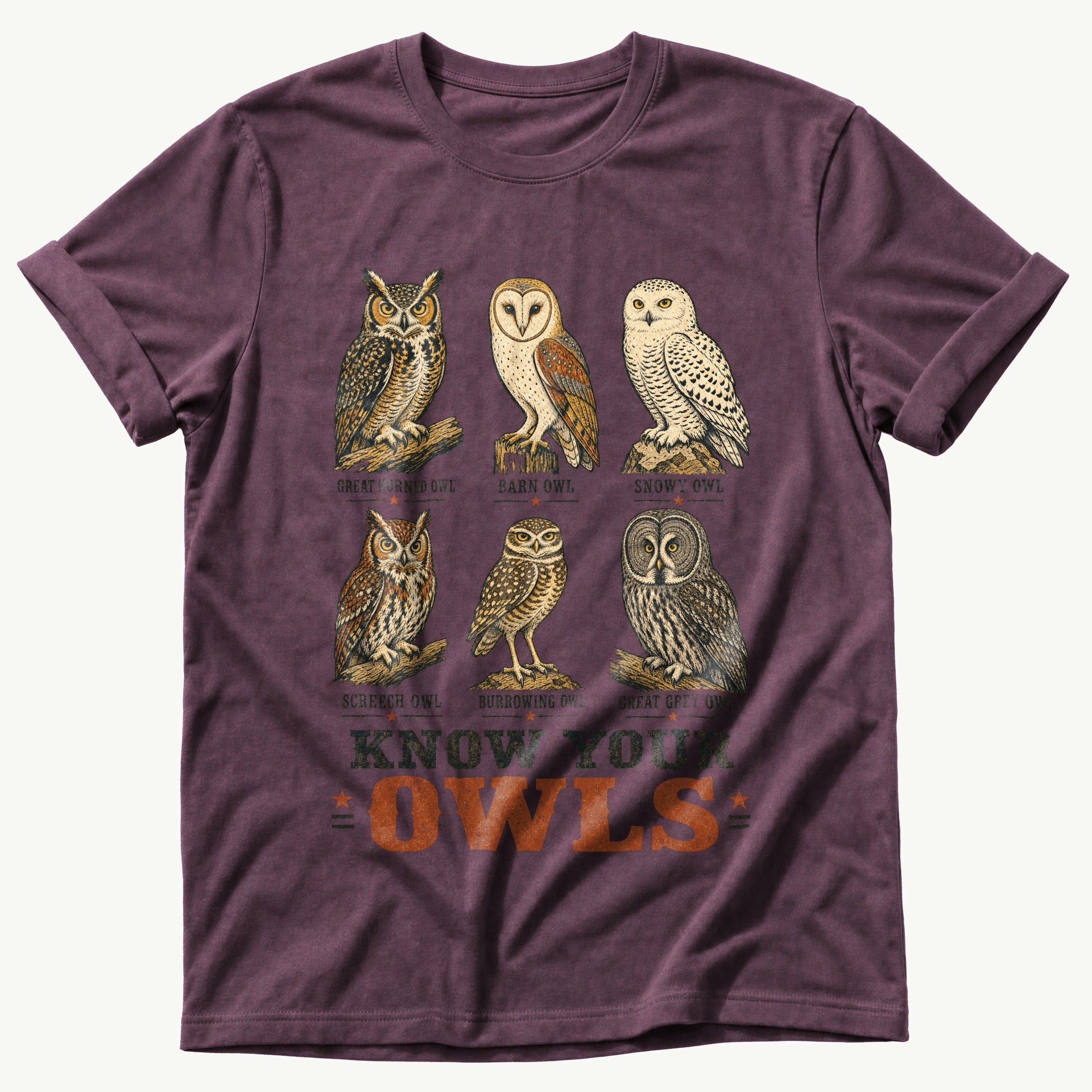know-your-owls — Berry Comfort Colors tee