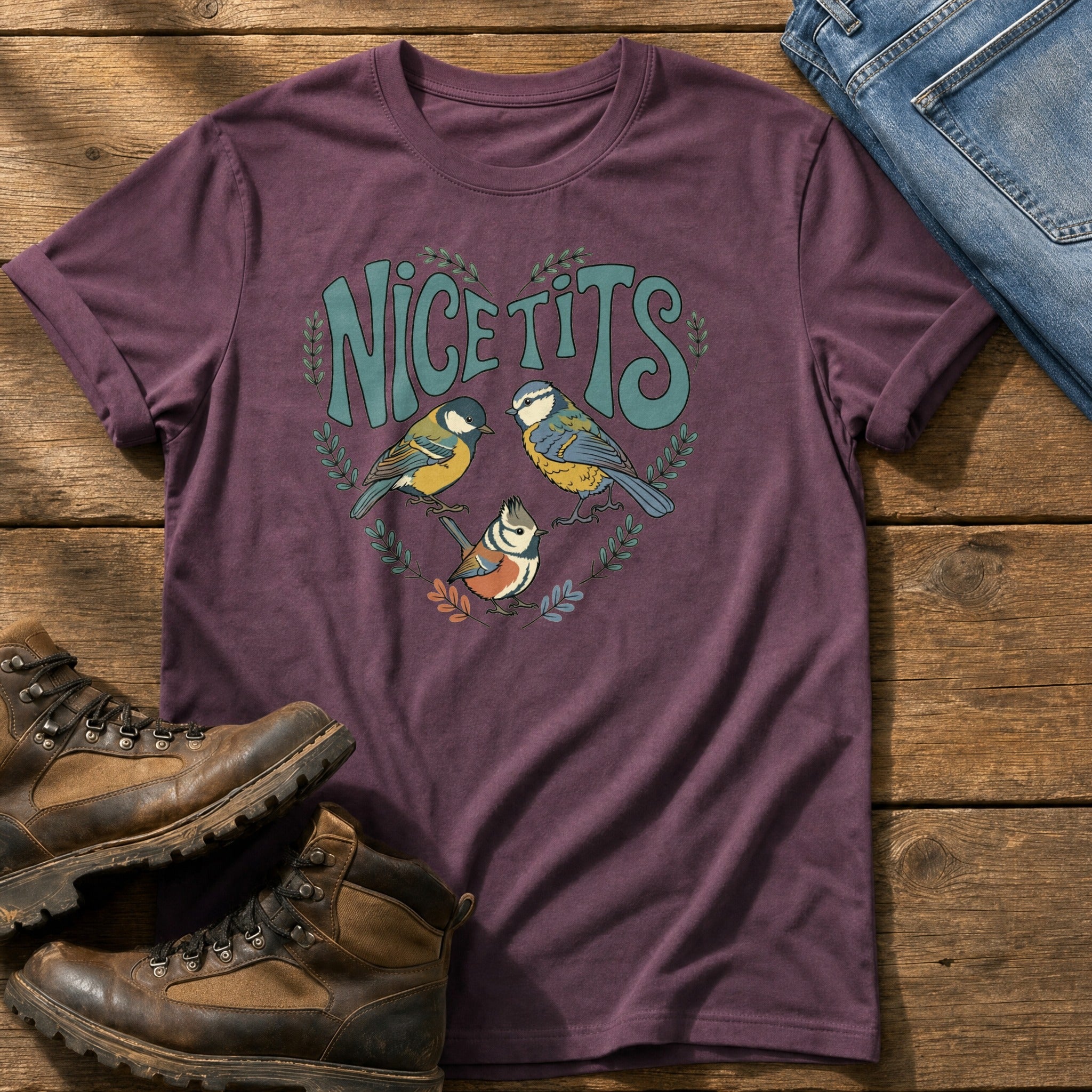Nice Tits — Berry Comfort Colors tee