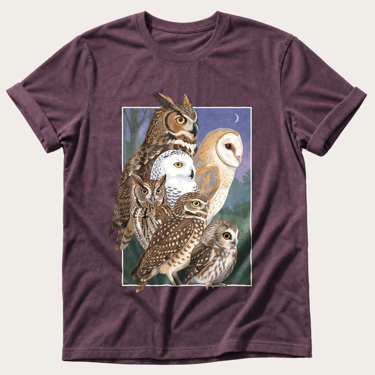 Owl Breeds 22 — Berry Comfort Colors tee