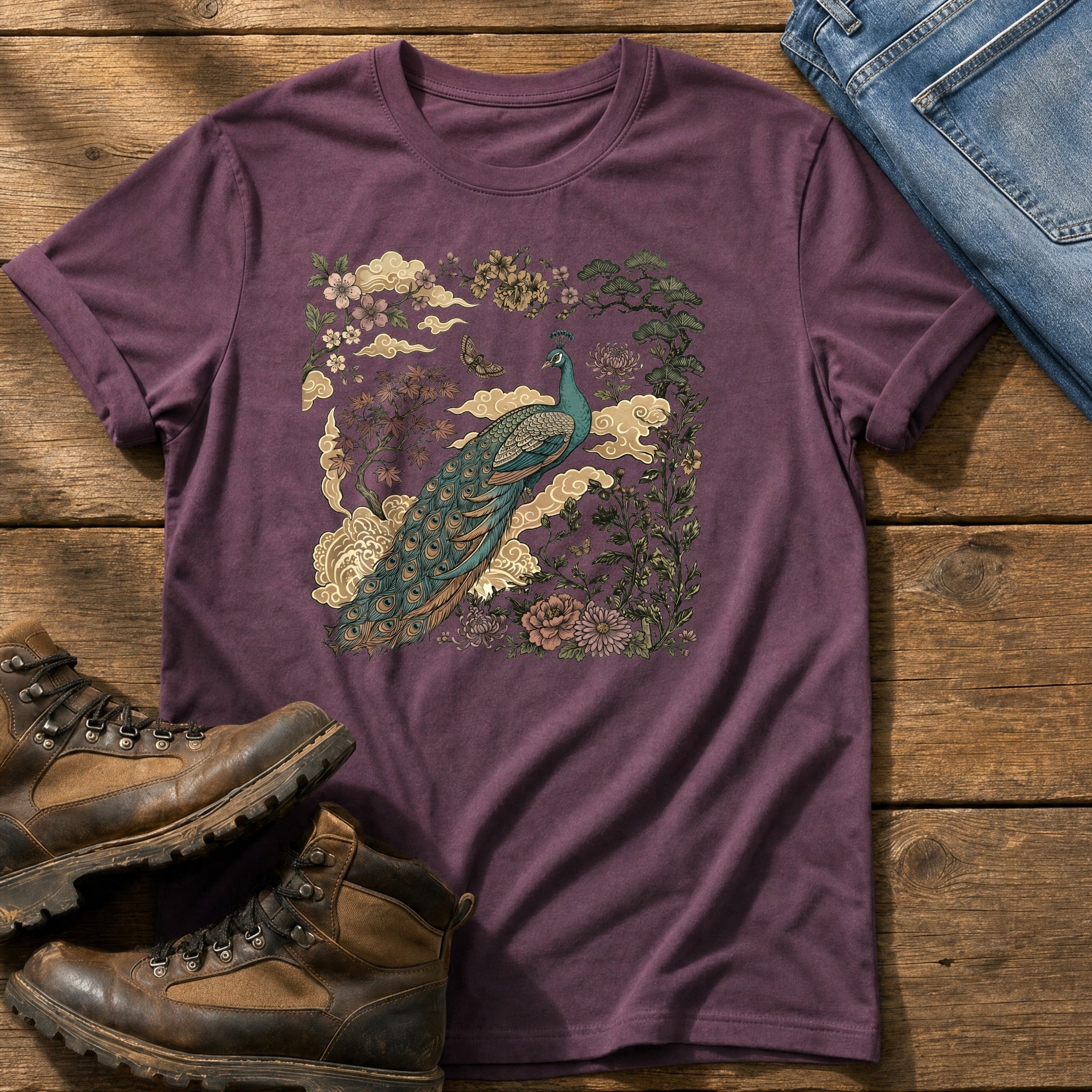 Peacock Murul — Berry Comfort Colors tee