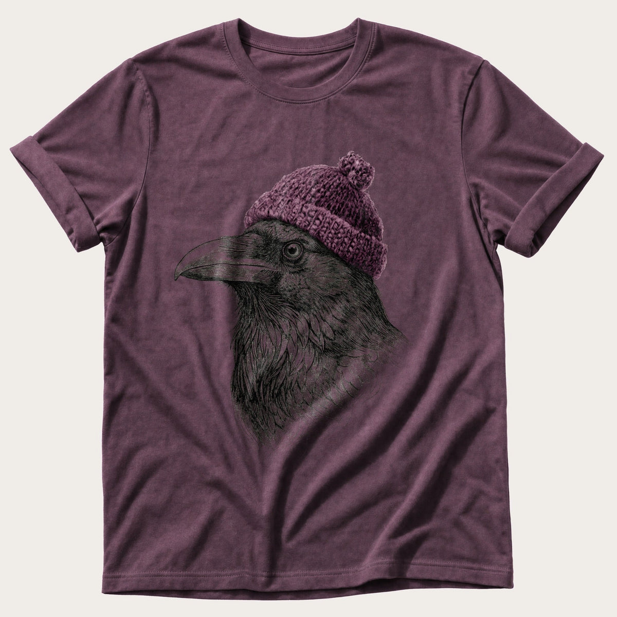 Raven Sketch 4 — Berry Comfort Colors tee