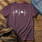 Robin Heart Beat — Berry Comfort Colors tee