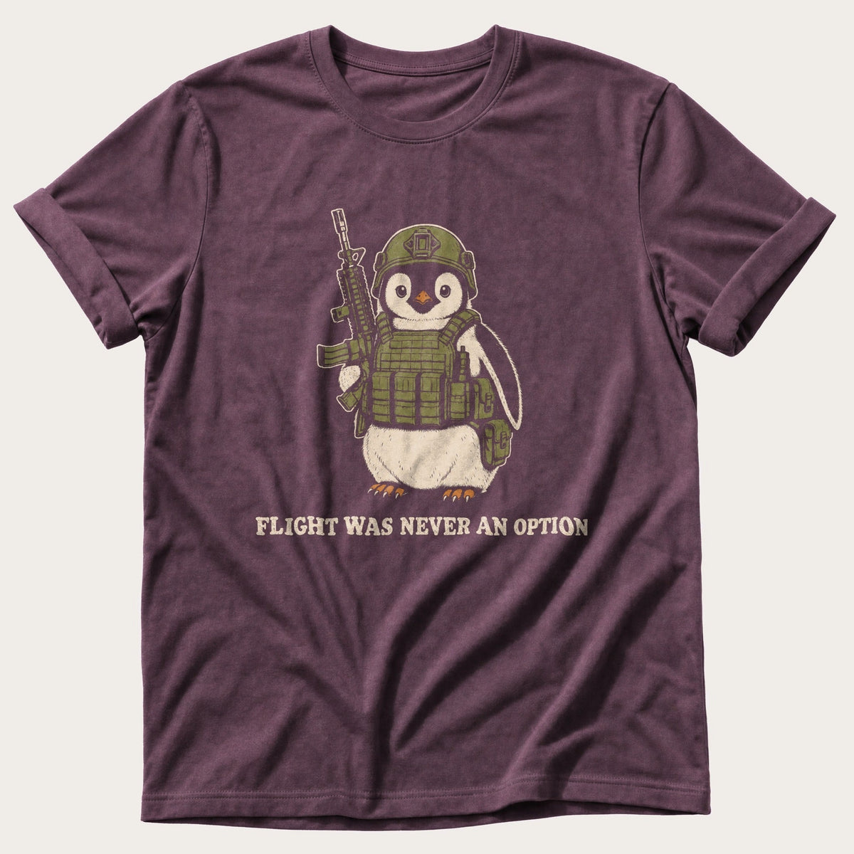 Rookie Penguin — Berry Comfort Colors tee