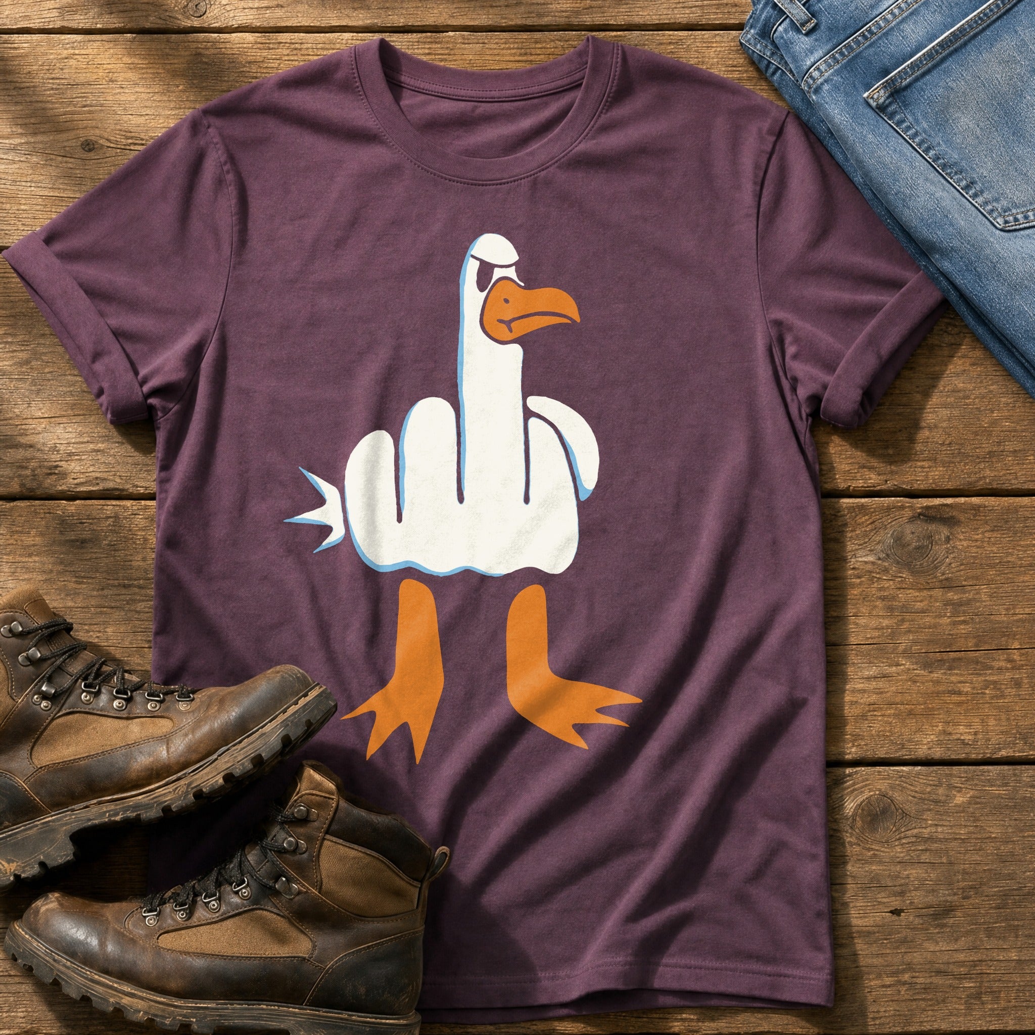 Rude Seagull — Berry Comfort Colors tee