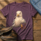 Seagull Nightcap — Berry Comfort Colors tee