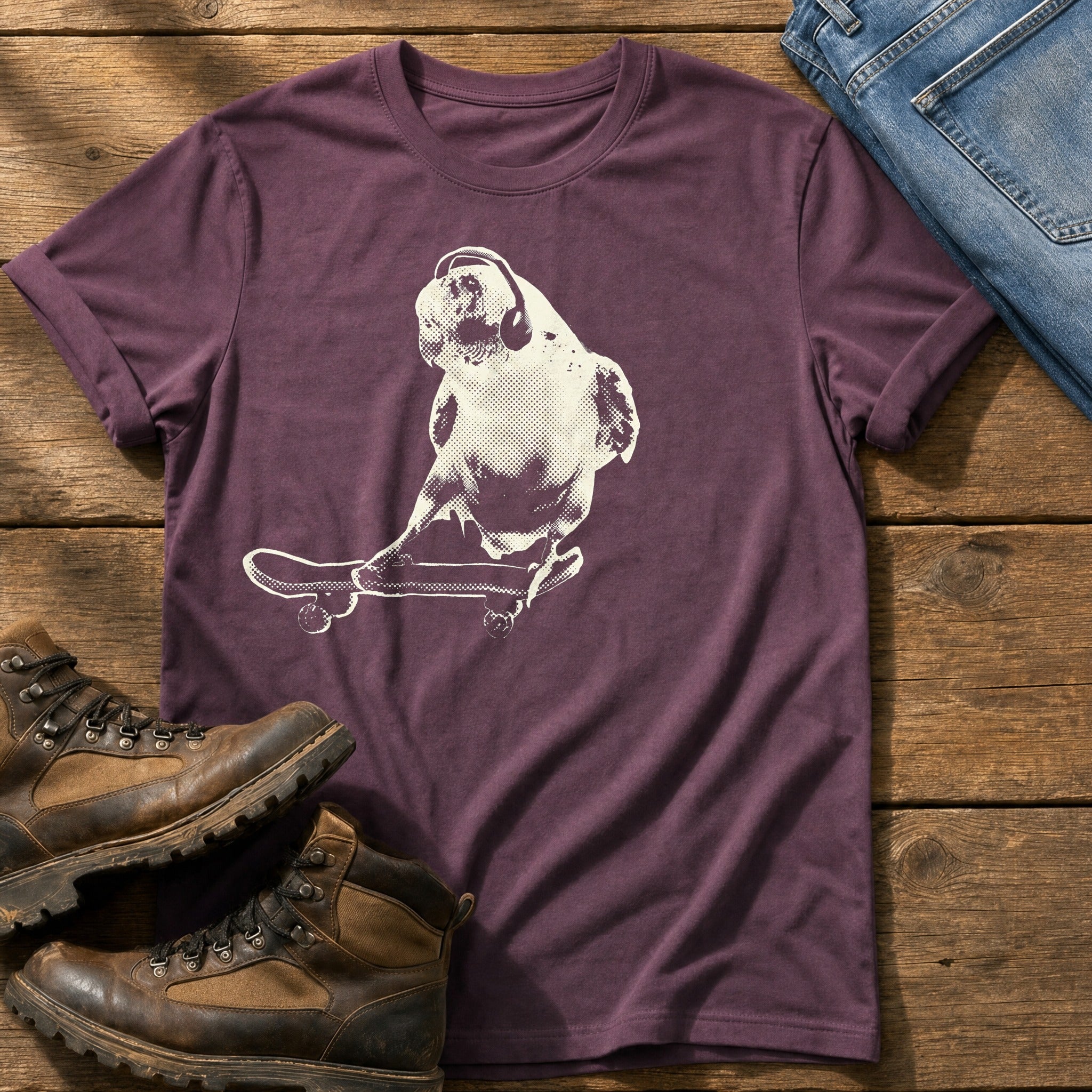 Skater Budgie 99 — Berry Comfort Colors tee
